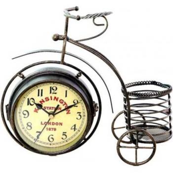 Antique Metal Bike Clock