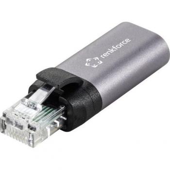 Renkforce Anthracite Grey USB-C Network Adapter
