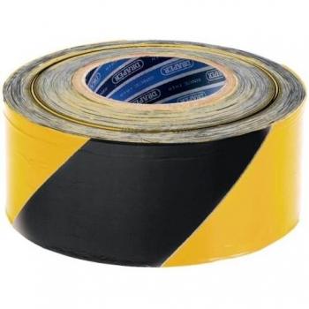 Draper Black and Yellow Barrier Tape 75mm x 500m