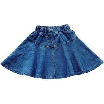 Falda Denim Pequeña con Botones Chic