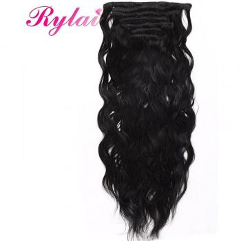 RYLAI Synthetic Hair Clip In Extensions Natural Wave