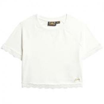 T-shirt Superdry Femme à Bordures en Dentelle Années 90