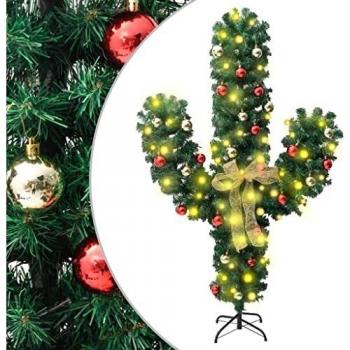 Christmas Cactus with Stand and LED Green 180 cm PVC by vidaXL