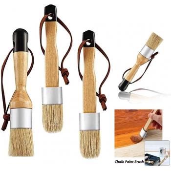 Waxing Flat Round Paint Brush Set (4 pcs)