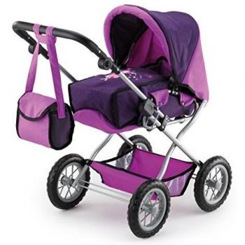 Poussette Landau Bayer pour Poupée, Combi, réglable, 75 cm, Pourpre