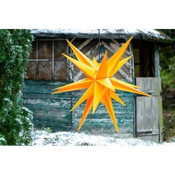 Novaliv Gelber Weihnachtsstern 100 cm – Dekostern mit E14 Gewinde, Innen & Außen