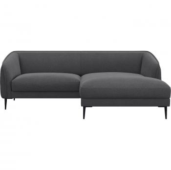 FLEXLUX Ecksofa Belle Stilsofa, bequem, grau