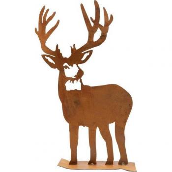 Trendige Metallfigur Rentier 30 cm für die Weihnachtsdekoration
