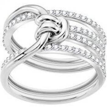 Anello Femminile Swarovski Lifelong Wide, colore bianco, placcatura rodio