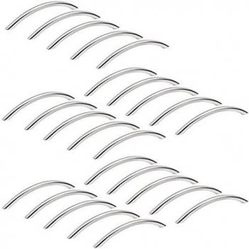 Möbelfalzgriff Porto Set aus Stahl mit Nickelbeschichtung, 25 Stück, 152mm lang, 128mm Achsabstand