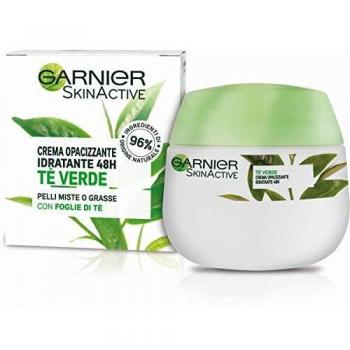Garnier skinactive crema viso idratante opacizzante con the verde 50 ml