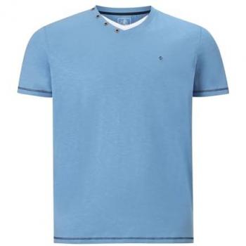 Comfort Fit T-Shirt CHARLES COLBY, Kurzarm, blau