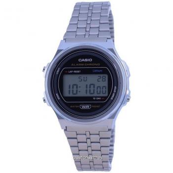 Casio A171WE-1ADF Unisex Vintage Digitaluhr 37 mm Edelstahl und Resin