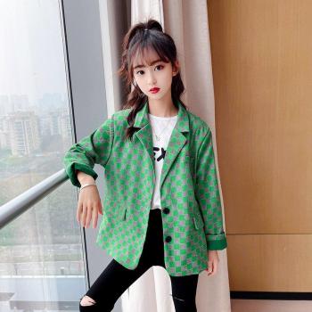 Kids' 2022 Plaid Fall Jacket & Top Combo for Girls 2-13