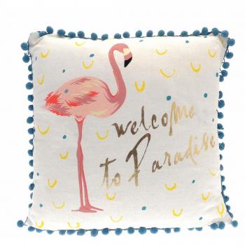 Welcome To Paradise Filled Cushion
