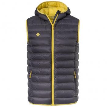 Izas Männer‑Jacke ORTIL – Dunkelgrau & Gelb – L