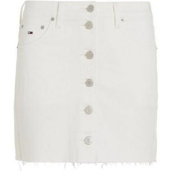 Tommy Jeans Damen Webrock Bleistift – Modell TJW GMD IZZIE BF SKIRT, Größe 31, farbig: ancient white