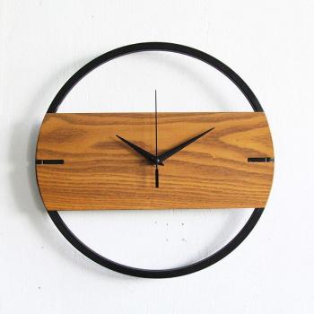 Reloj de pared de madera silencioso, diseño vintage, 12 pulgadas