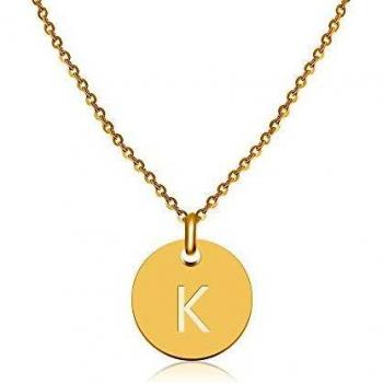 Pendentif en or avec initiale personnalisée pour collier de dames