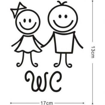 25x29CM English Bathroom Decor Sticker