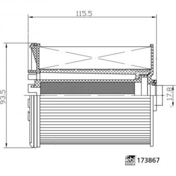 FEBI BILSTEIN 173867 Brandstoffilter voor Vauxhall