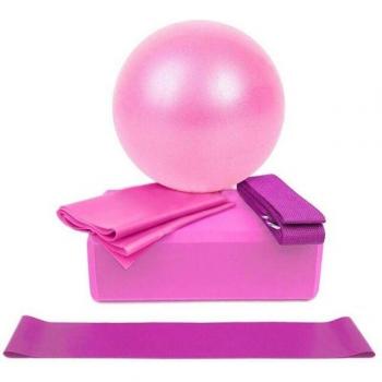 Yoga Equipment Kit: 25CM Ball, Brick, and Tension Bands