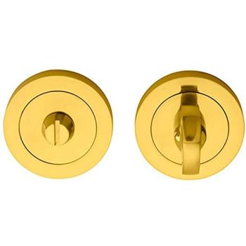 Concealed‑Mount Thumbturn Lock with Release – Polished Brass, 67 mm Spindle