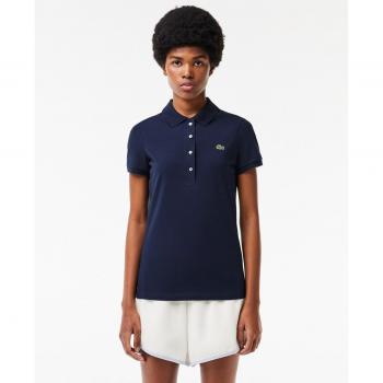 Lacoste Damen Poloshirt DF3443 Dunkelblau Slim Fit Größe 36