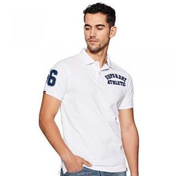 Polo Piquè Superdry Classic SUPERSTATE, Bianco (Optic 01c), XS