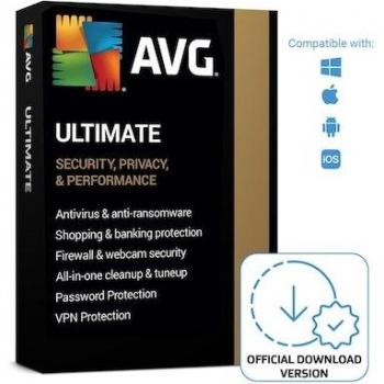 Avast AVG Ultimate Security Suite: 10‑Geräte-Patenschaft, 1 Jahr, mit IS, VPN & TuneUp