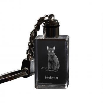 Ciondolo di cristallo con immagine di gatto Bombay