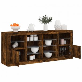 Plateau de buffet éclairé vieXL chêne fumé