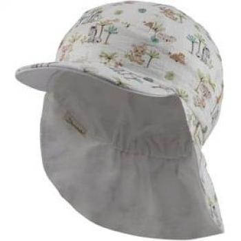 Stérilette Casquette Reversible Bébé Écru Animaux