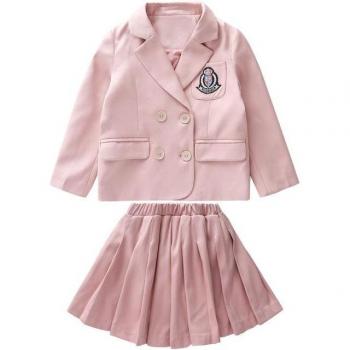 Teen Girls Pink School Uniform Set