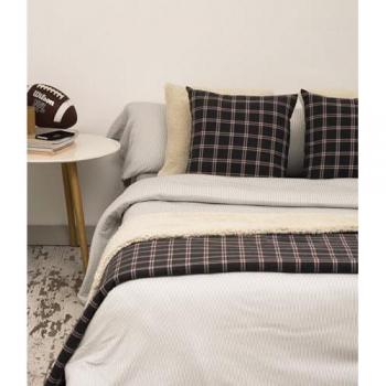 Oxford Gris SISOMDOS – Funda Nórdica 100% Jersey Algodón, Cama 150/160 cm