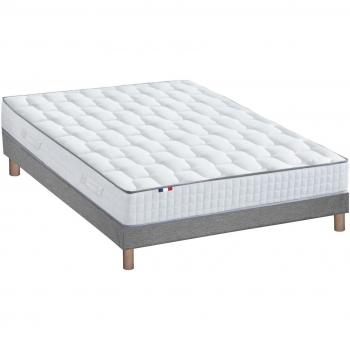 Ensemble Literie France : Matelas à Ressorts COSMOS + Sommier Gris – 140 × 190 cm