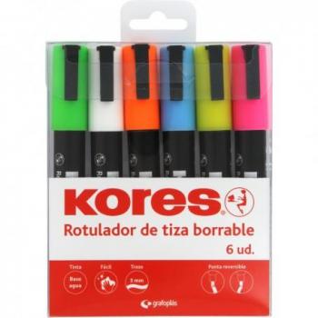 Rotuladores Tiza Líquida GRAFOPLAS RT1 Punta Cónica Surtido 6 Uds