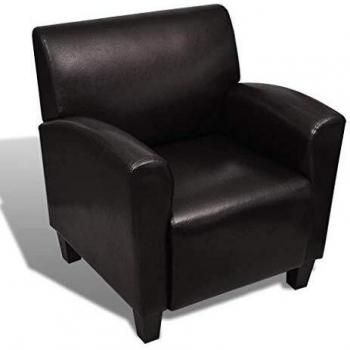 VidaXL Dark Brown Faux Leather Chair