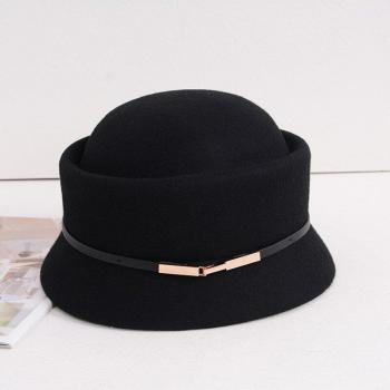 Classic Hepburn Fedora Wool Hat 55-58CM