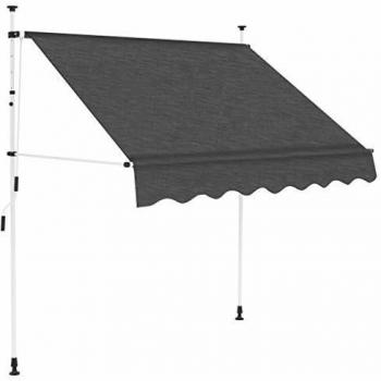 Toldo Manual Retráctil Antracita 150 cm