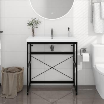 VidaXL Iron Washbasin Frame Black 79x38x83 cm
