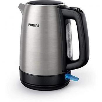Philips Daily Collection Kettle, Metal, Spring Lid, Light Indicator, 1.7 L, Silver (HD9350/92)