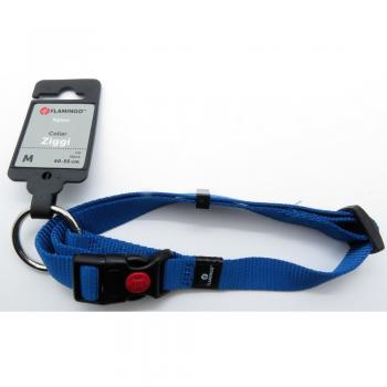 Collier canine Flamingo Ziggi bleu – longueur 40/55 cm, 0,2 cm d’épaisseur