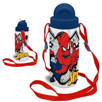 Cantimplora infantil Marvel Spiderman de 500ml con cinta