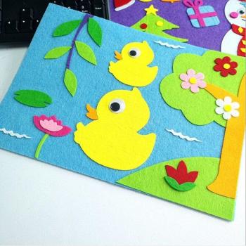 Kids DIY Cartoon Felt Stickers