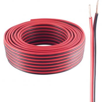 SHIVERPEAKS 50m CCA Speaker Cable 0.75 mm² Red/Black