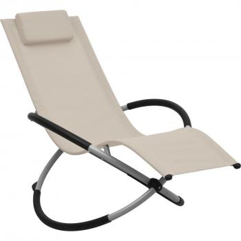 Chaise Longue Extérieure Acier Crème « Sunny‑Play »