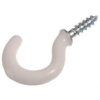 White PVC Coated Cup Hooks