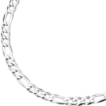Smart Jewel Silberkette »Kette Figarokette 3/1 diamantiert, massiv, Silber 925«