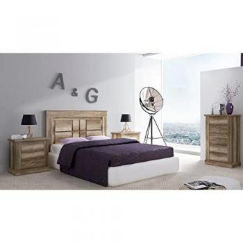 Set de lit Pegane avec chevets et chiffonnier